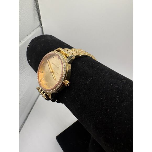 Michael Kors Women Watch Gold Crystal Pave Bezel Champagne Dial Bracelet Gold main image 5